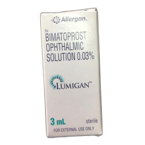 Liquid Lumigan Bimatoprost Ophthalmic Solution Eye Drops Packaging