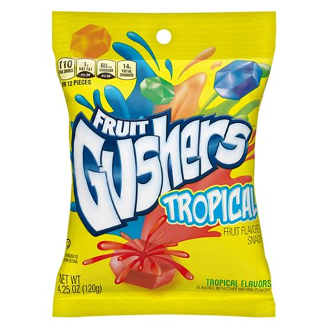 Gushers Fruit Snacks Strawberry Splash Tropical Flavors Ct