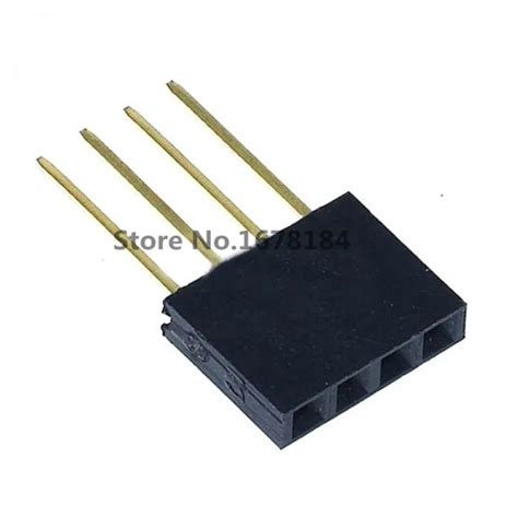 Pcs Pin Single Row Straight Female Pin Header Mm Pitch Pin Long