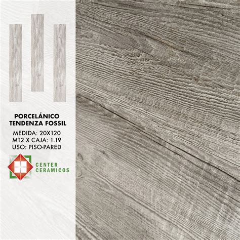 Porcelánico Tendenza Fossil 20x120 1ra Rectificado Center Cerámicos