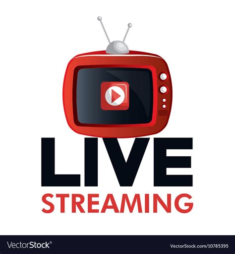 Tv Video Play Live Streaming Graphic Royalty Free Vector