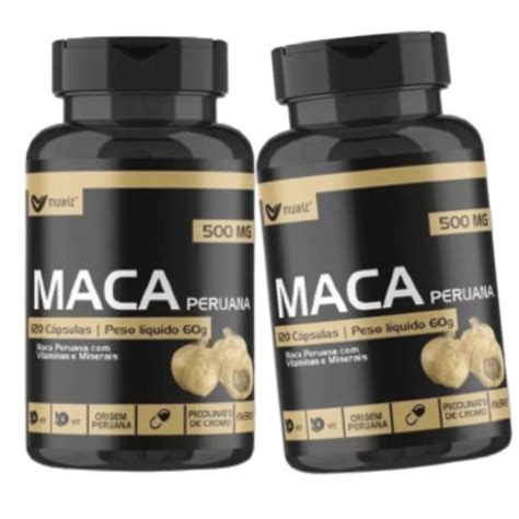 Maca Peruana Pura Original C Psulas Mg Muwiz Em Promo O Na