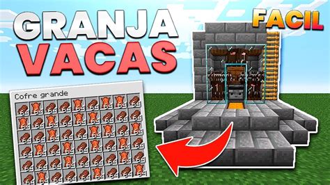 FÁcil Granja De Vacas Semiautomática Minecraft Bedrock Mcpe Xbox