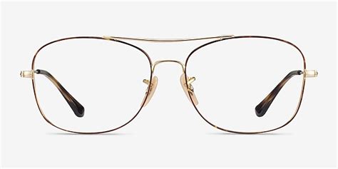 Ray Ban Rb6499 Aviator Gold Tortoise Frame Eyeglasses Eyebuydirect