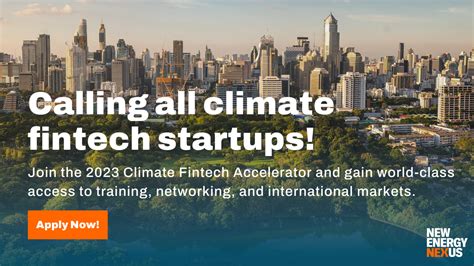 2023 Climate Fintech Accelerator Opens To Startups Around The World