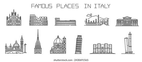 Italian Landmark Outline Photos and Images & Pictures | Shutterstock