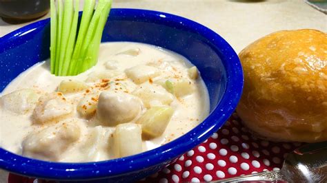 Easy Creamy German Potato Soupchowder With Tender Rivel Noodles You