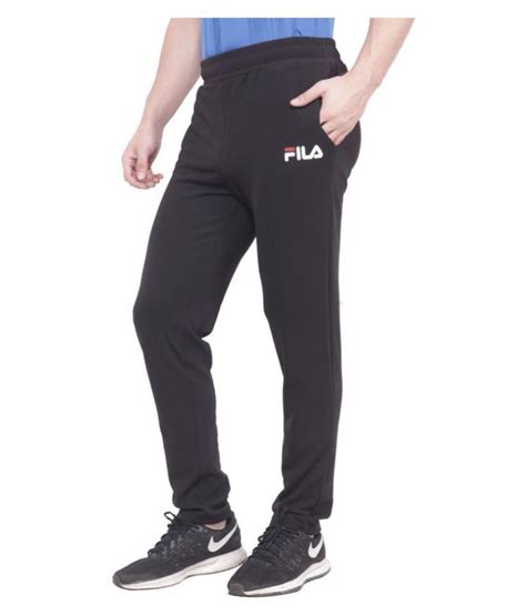 Fila Black Running Workout Track Pant For Men Buy Fila Black Running