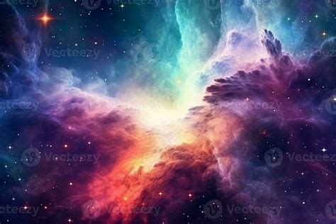 Hd Wallpaper Of Colorful Space Stars Galaxy Nebula D Rendering