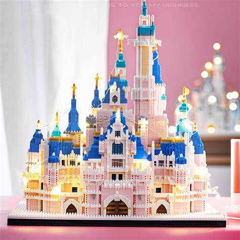 Jual Ready Mainan Kastil Princess DIY 3D Swan Lake Blok Bangunan Istana