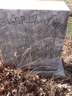 Priscilla Jane Williams Dabney Homenaje De Find A Grave