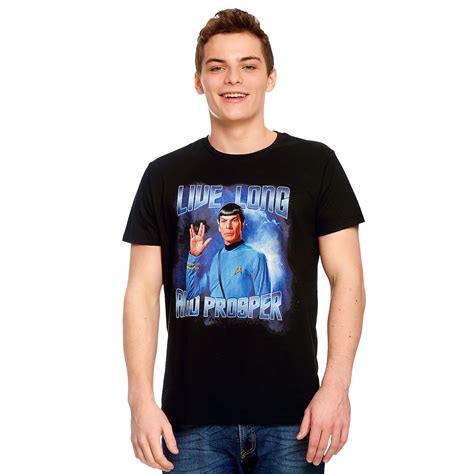 Star Trek Spock Live Long And Prosper T Shirt Schwarz Elbenwald