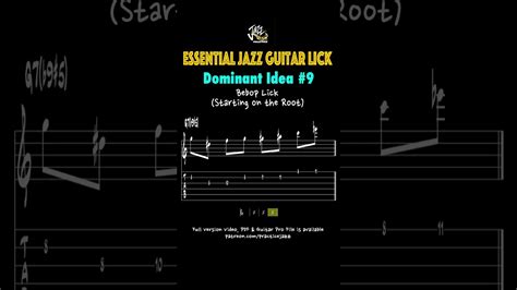 Essential Jazz Guitar Lick Dominant Idea 9 Guitar Techniques And Effects