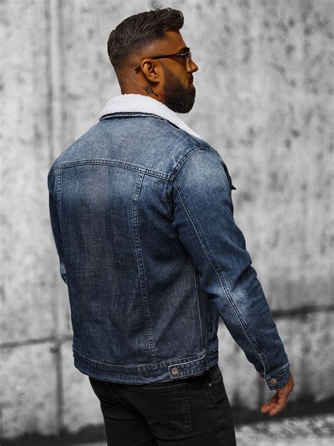 Veste En Jean Homme Bleu Foncé Ozonee Nb Mj516bsz Ozonee