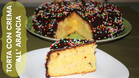 Torta Con Crema All Arancia Ricoperta Di Cioccolato Ricetta Facile E Veloce Youtube