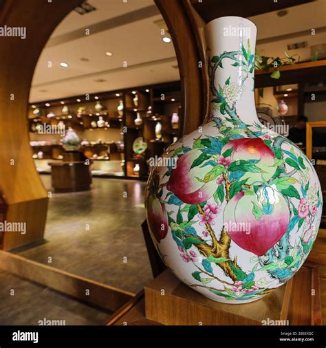 Beijing Сhina June 01 2019 Traditional Chinese Porcelain Products