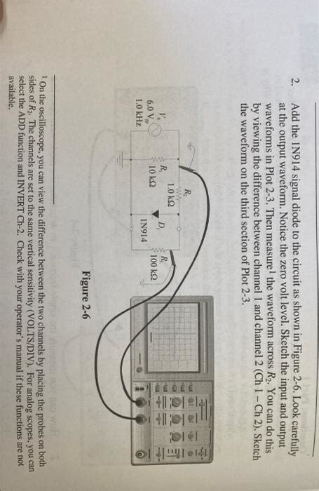 Solved 2. Add the 1N914 signal diode to the circuit as shown | Chegg.com