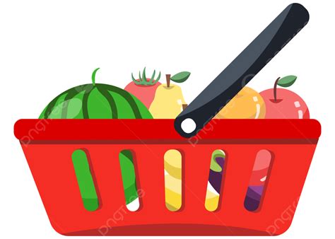 Food Shopping Basket Cartoon Food Shopping Basket Shopping Basket