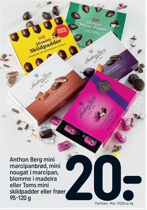 Anthon berg mini marcipanbrød mini nougat i marcipan blomme i madeira