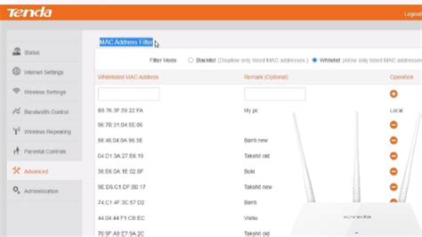 How To Enable MAC Address Filtering Settings On Tenda Router MAC