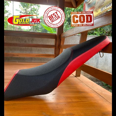 Jual Jok Mio Soul GT Double Seat Amplas Lis Warna MERAH Jok Mio Soul