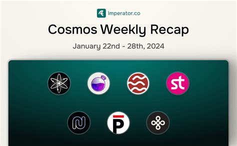 Weekly Newsletter What Happened On The Cosmos Ecosystem This Week