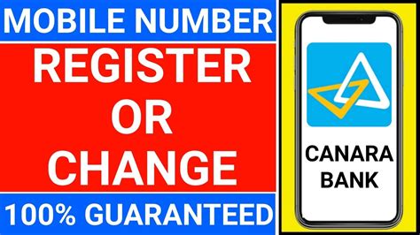 Canara Bank Mobile Number Register Kaise Kare Canara Bank Mobile