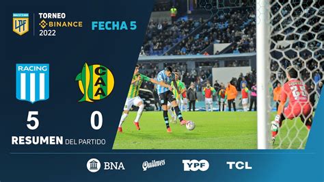 Torneobinance Fecha 5 Resumen De Racing Aldosivi Youtube