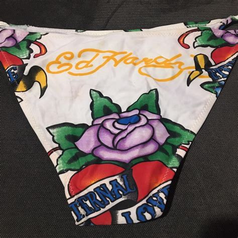 Ed Hardy Bikini Swimsuit Set Size M Vintage Depop