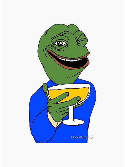 Cheers Frog Pepe Sticker By DonutEmpire Redbubble