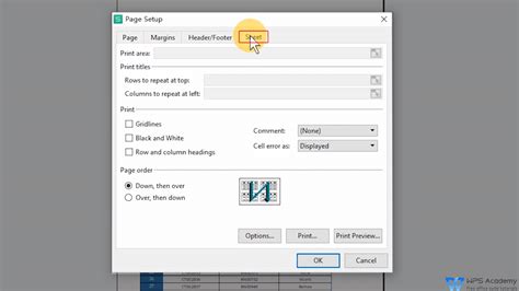 Print Page Setup In Wps Spreadsheet Wps Office Academy