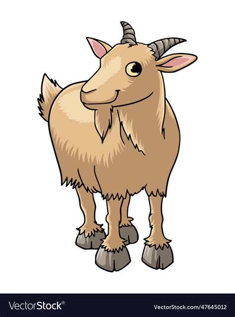 Cute Goat Cartoon Design Royalty Free Vector Image