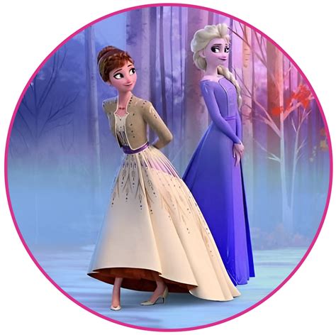 Cialda In Ostia Per Torta Commestibile Tonda FROZEN ELSA E ANNA