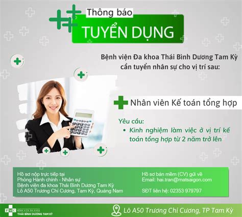 BỆnh ViỆn Đa Khoa SÀi GÒn Tam KỲ TuyỂn DỤng NhÂn ViÊn KẾ ToÁn TỔng HỢp