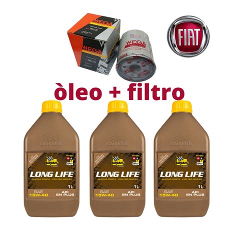 Kit Troca De Óleo Bardahl Filtro Palio Siena Uno Strada Fire