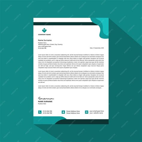 Premium Vector Abstract Corporate Modern Letterhead Design Minimal