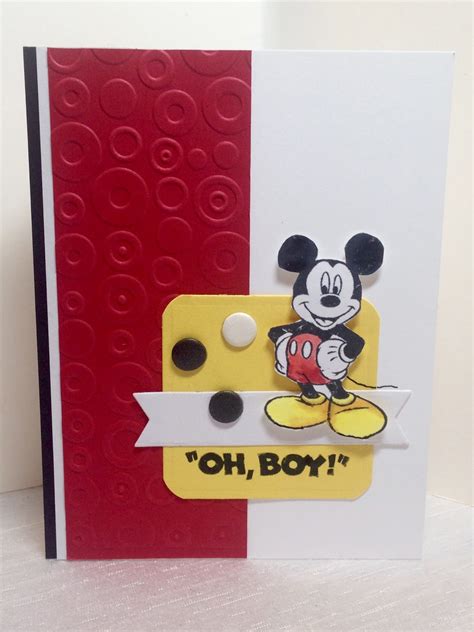 Handmade Mickey Mouse Birthday Cards