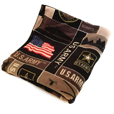 Lovemyfabric Fleece Printed United States Army Print Blanket 58 Inch By