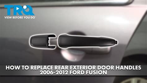 How To Replace Rear Exterior Door Handle Ford Fusion Youtube