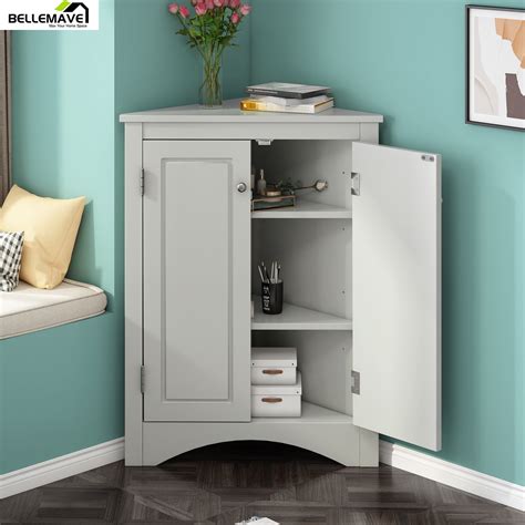 Bellemave Modern Triangle Bathroom Corner Cabinet Bathroom Storage