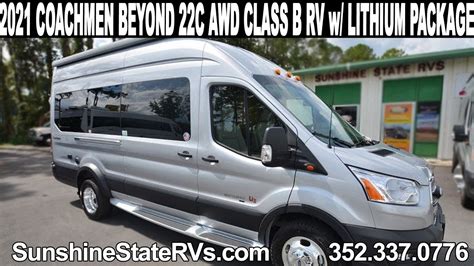 New 2021 Coachmen Beyond 22c Li3 All Wheel Drive Class B Rv With Lithium Package Youtube