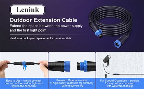 Lenink Replacement Outdoor Low Voltage Extension Cable Compatible With