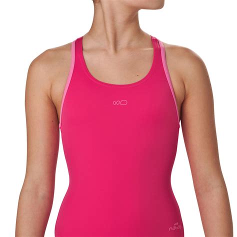 Maillot de bain de natation fille une pièce Leony rose Clubs