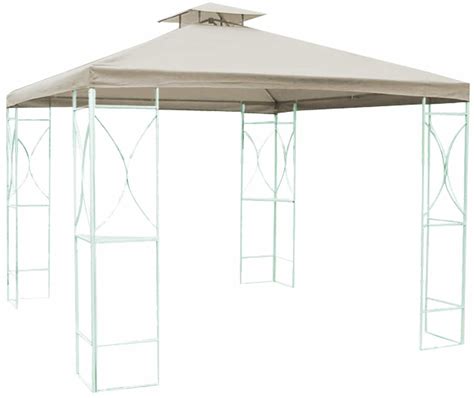 Luxury Gazebo with ventilated roof & curtained sides for closure.