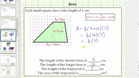 Determine The Area Of A Trapezoid On A Grid Youtube