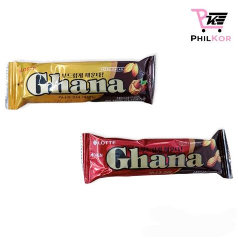 Lotte Ghana Chocolate Bar Peanut 45g Almond 43g Shopee Philippines