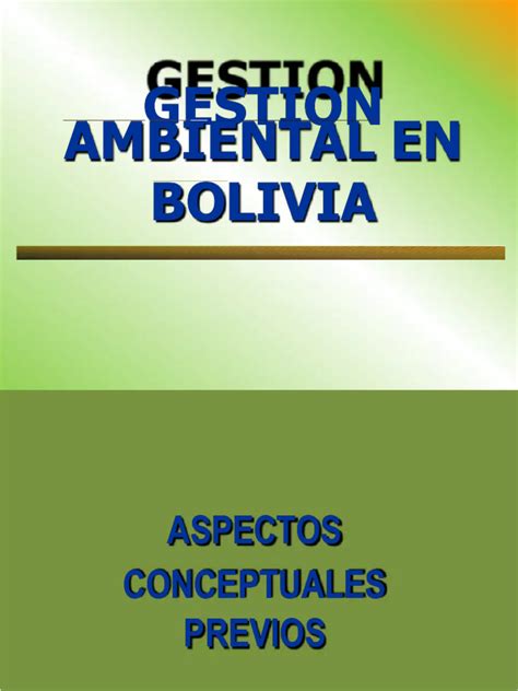 Pdf Gestion Ambiental En Bolivia Compress Pdf Entorno Natural Contaminación