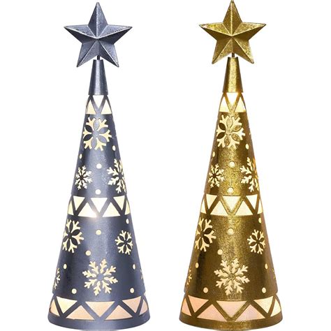 The Holiday Aisle® Christmas Decorations Indoor, Set Of 2 Lighted ...