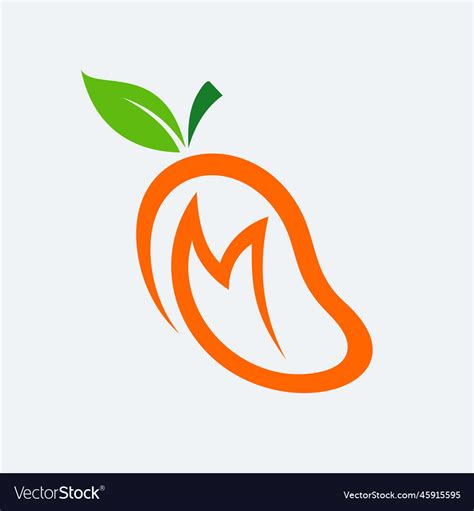 Mango logo design template Royalty Free Vector Image