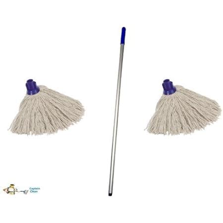 Professional Colour Coded Mop Handle And Mop Heads Colour Blue